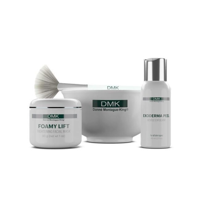 DMK Foamy Lift entsyyminaamiopaketti kotona, 4 tuotetta