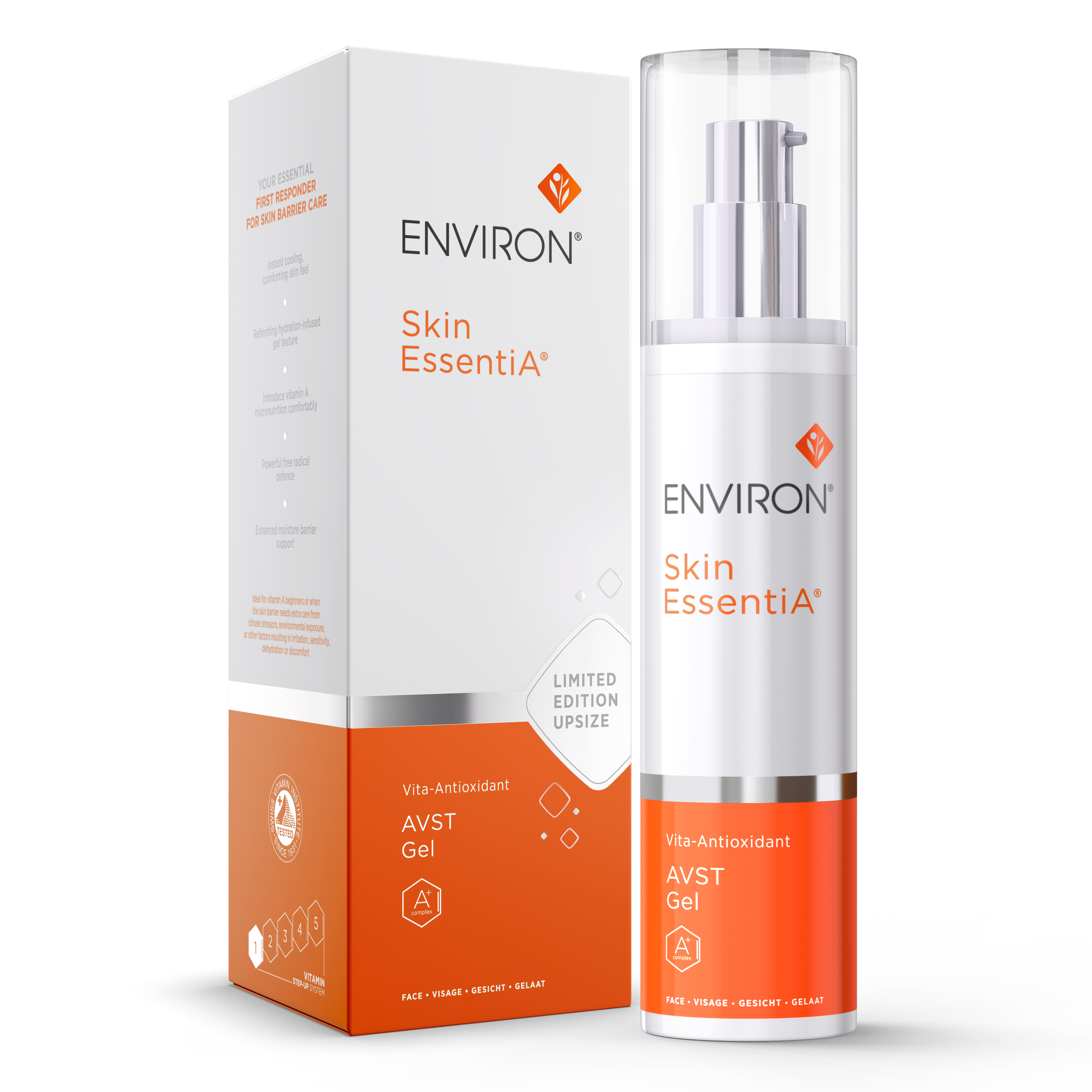 Environ Vita-Antioxidant AVST Gel, A-vitamiinigeeli herkälle iholle, jättikoko 100ml